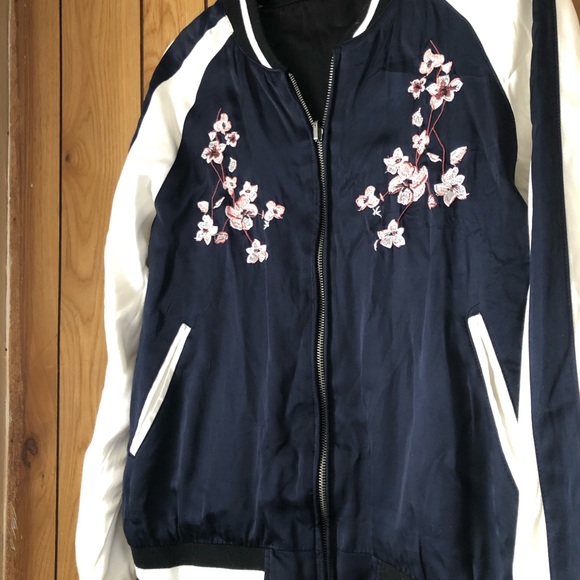 Thread & Supply Jackets & Blazers - reversible track jacket. Embroidered flowers